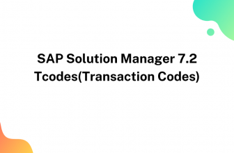 New SAP Solution Manager 7.2 Tcodes(Transaction Codes)-min