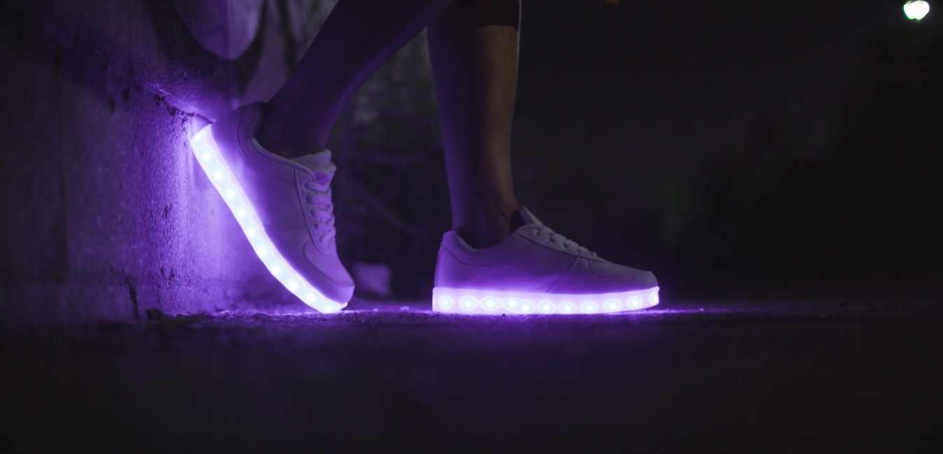 Gold light up shoes for kids