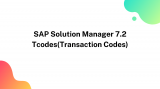 What are the New SAP Solution Manager Tcodes